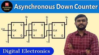 Asynchronous Down Counter 3 bit  in Hindi [upl. by Ettennej]