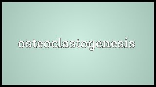 Osteoclastogenesis Meaning [upl. by Estevan]