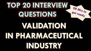 Validation in pharmaceutical industry I Interview Questions [upl. by Nariko]