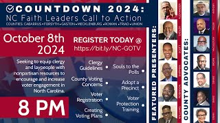 COUNTDOWN 2024 NC Faith Leaders Call to Action [upl. by Leveridge]