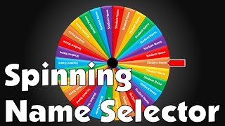 Create A Wheel of Fortune Spinning Name Selector in PowerPoint [upl. by Flemming306]