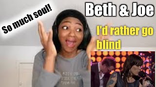 perfection 🔥🔥First reaction to Beth amp Joe  Id rather go blind [upl. by Nytsirc]