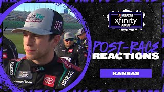 Chandler Smith ‘understands’ Cole Custer’s frustration in tight battle  NASCAR  Kansas Speedway [upl. by Neelloc]