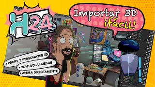 🤖Importar Modelos 3D  ToonBoom Harmony 24 [upl. by Euqina696]