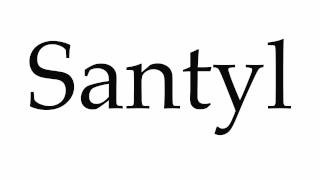 How to Pronounce Santyl [upl. by Adnilam440]