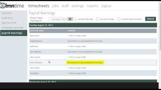 LMN Time  Help  Timesheet  Payroll Warnings [upl. by Tseng580]