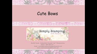 Stampin Up  Make Cute Bows with the Envelope Punch Board [upl. by Suoirrad]