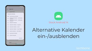 Alternative Kalender einblenden oder ausblenden Android 14 [upl. by Eadahc]