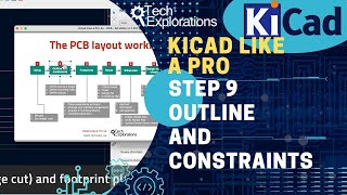 KiCad 8  First project Step 9 Outline edge cut and footprint placement [upl. by Bein237]