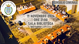 Consiglio Comunale 19 Novembre 2024 [upl. by Vescuso66]