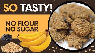 Easy Banana Oatmeal Cookies No Flour No Sugar [upl. by Hoppe]