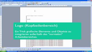 Word 2003  DIN Normen  Unterschriftenblock und Logo [upl. by Eremihc]