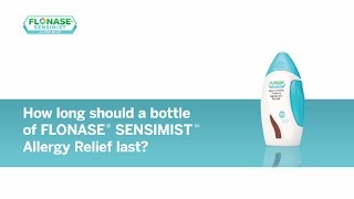 How long should a bottle of FLONASE SENSIMIST Allergy Relief last [upl. by Bohannon]