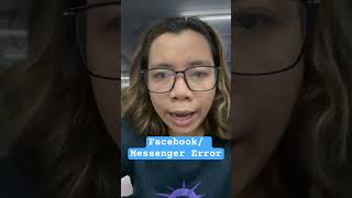 Facebook current error facebook messenger [upl. by Belen]