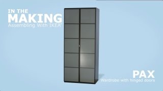 IKEA Pax Wardrobe with Hinged Doors Assembly Instructions [upl. by Finegan]