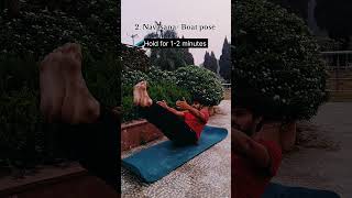 Asanas to improve belly fat and better digestion yoga asanasyoga [upl. by Etnovahs]