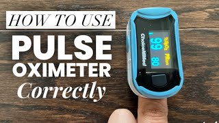 How to use Pulse OXIMETER for accurate Reading  ChoiceMMed Pulse Oximeter  COVID 19  Coronavirus [upl. by Coridon]