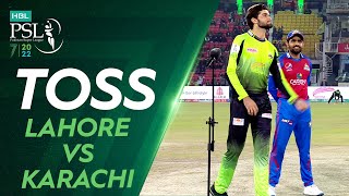 Toss  Lahore Qalandars vs Karachi Kings  Match 26  HBL PSL 7  ML2T [upl. by Ellened]