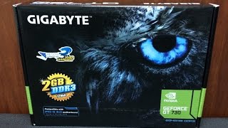 Gigabyte nVidia GeForce GT 730 2GB DDR3 Graphics Card Unboxing [upl. by Poole]