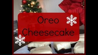 Cheesecake de Oreo SIN HORNO  Christmas Baking Day 1 [upl. by Marjy371]