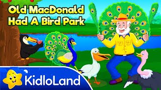 Old MacDonald Had A Bird Park  Nursery Rhymes Kids Songs  Old MacDonald Had A Farm  OMD KidloLand [upl. by Aramahs]