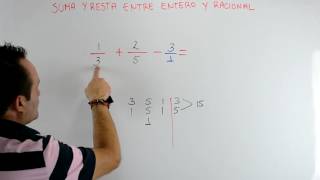 Sumar fracciones con enteros  suma y resta de fracciones  Clases de Matemáticas [upl. by Vito]