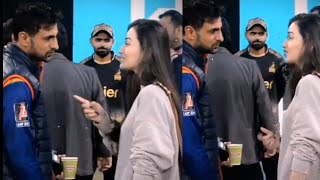 Babar Azam with Sana javeed amp Shoaib Malik  Karachi Kings vs Lahore Qalandar [upl. by Ecilegna36]