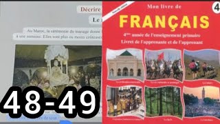 mon livre de français 4Ap page 48 et 49 lecture le mariage décrire des festivités [upl. by Aehsa]