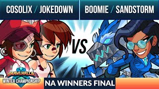 Jokedown amp Cosolix vs Sandstorm amp Boomie  Winners Final  Winter Championship NA 2v2 [upl. by Maher]