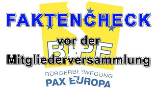 FAKTENCHECK vor der BPEMitgliederversammlung Team Geuking vs Team Stürzenberger PAX Europa [upl. by Hilel460]