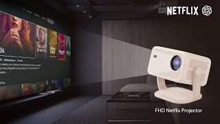 1080P Official Netflix LCD Projector with ChatGPT remote control and CTS certified Android OS [upl. by Hgielsel]