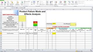 Using Excel Named Ranges and Data Validation in PFMEA [upl. by Anuahs]