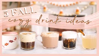 5 COZY FALL DRINK IDEAS  Pumpkin hot cocoa maple cold brew chai tea apple cider amp more ☕️🍂✨ [upl. by Remo616]