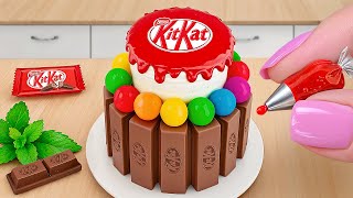 Amazing Cake Decorating Using Rainbow KitKat  Yummy Chocolate Cake Recipe [upl. by Adianes]