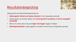 Liquiditeitsbegroting en Resultatenbegroting [upl. by Allisirp]