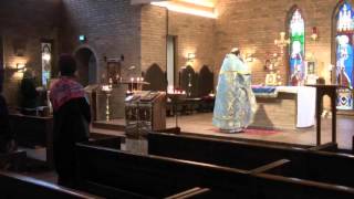 Ryskortodox liturgi i St Franciskus Katolska Kyrka Jönköping 28 november 2015 [upl. by Ttenna]