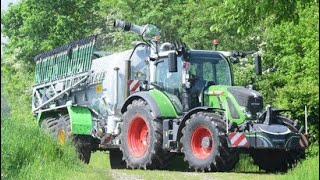 Epandage de lisier en Fendt 720 G6 amp Joskin Volumetra  Pendislide [upl. by Nainatrad]