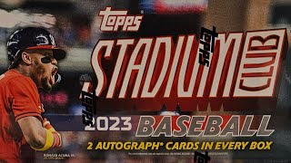 TBB CREW ELITE  2023 TOPPS STADIUM CLUB BASEBALL HOBBY BOX BREAK  3 BLASTERS  AUTOGRAPHS [upl. by Pul]