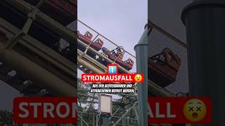 STROMAUSFALL IM FREIZEITPARK 😱 achterbahn freizeitpark shorts youtubecreatorcommunity [upl. by Adnilym357]