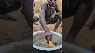 Hadzabe tribe cooks their Breakfast today middle of nowhere without any spices from supermarketfood [upl. by Weissmann]