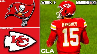 Chiefs vs Buccaneers  Week 9 Simulation  Madden 25 Gameplay [upl. by Anelec]