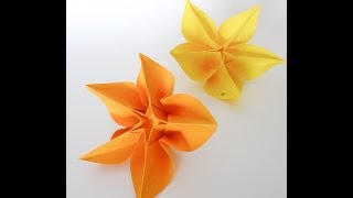 origami tutorialCarambola Flower Carmen Sprung [upl. by Karim]