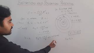 Excitation and ionisation potential XII Physics  atoms and nuclei [upl. by Anilecram]