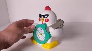 Rhythm Rockn Rooster Alarm Clock Demo  Vintage Japan [upl. by Naliorf]