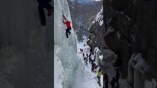 Mt Washington Valley IceFest Steep Ice Clinic at Champney Falls iceclimbing [upl. by Aryamo]