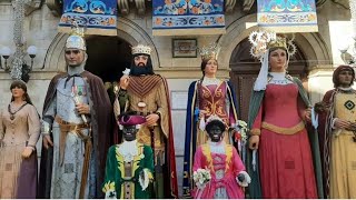 Cercavila de la vigília dels gegants de Mataró i Valls  Festes Decennals 20211 [upl. by Naoj139]