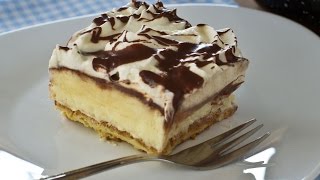 Prăjitura ”ecler” la tavă  Tray Bake Eclair Cake Eng Sub CC  Laura Laurentiu [upl. by Eilzel897]