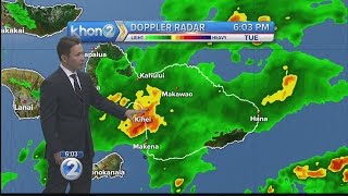 Flash flood warning issued for Maui flash flood watch for all islands [upl. by Noli]