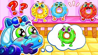 Five Little Donuts Song🍩Where Are the Donuts🚓🚌🚑 More Nursery Rhymes by Cars amp Play [upl. by Solegnave]