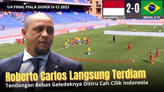 🛑14 FINAL PIALA DUNIA U12  Indonesia VS Brazil Timnas U12 KANDASKAN Anak Didik Roberto Carlos 20 [upl. by Einnor100]